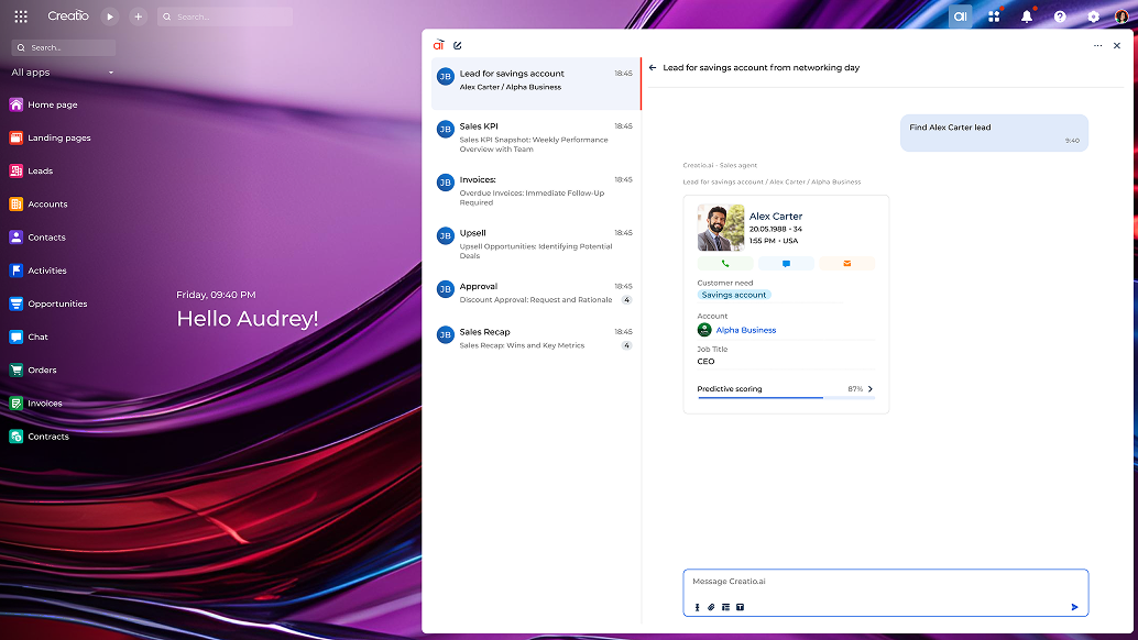 Creatio Healthcare CRM