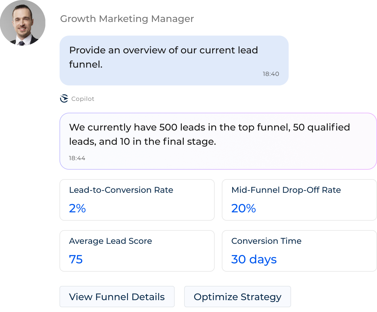 Lead conversion rate report Creatio