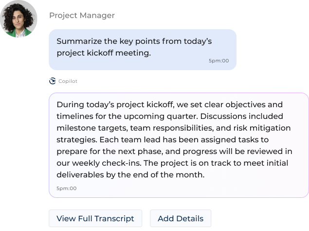 Creatio.ai resumen y análisis de llamadas