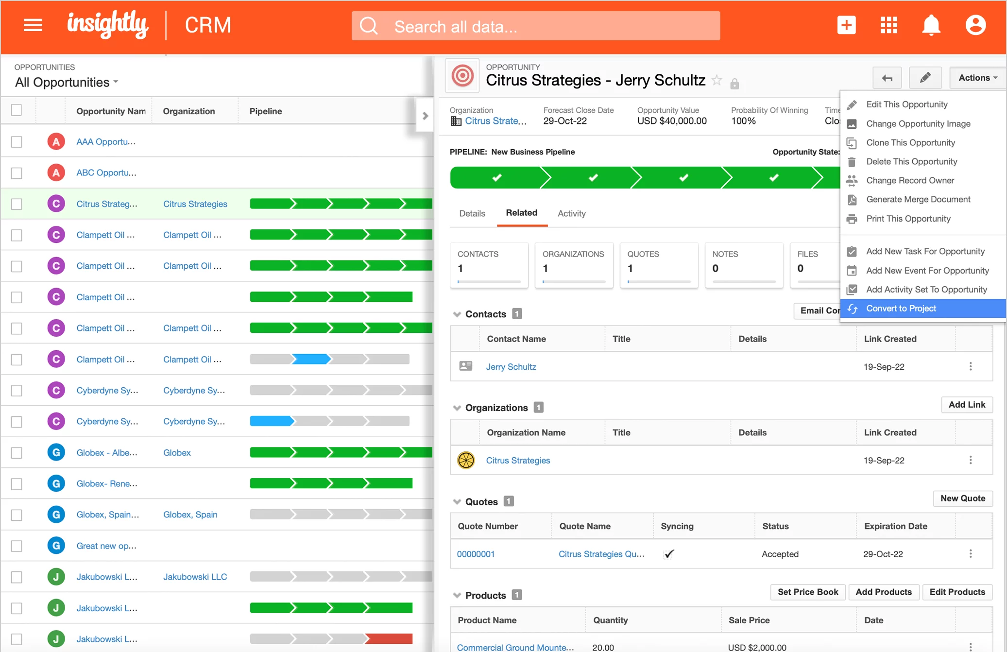 Insightly CRM Software