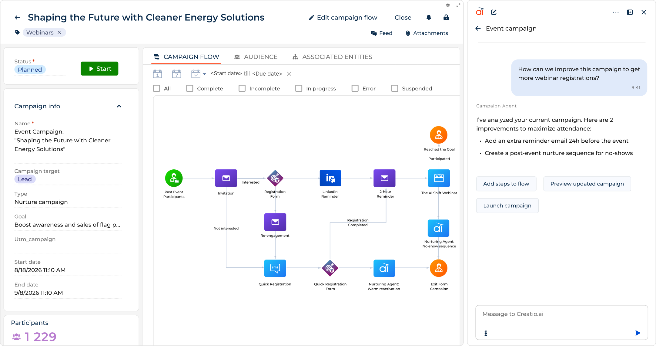 Agentic Campaign Orchestration in Creatio Marketing