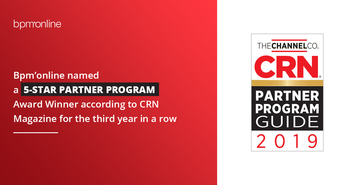 Bpm’online named a 5-Star Partner Program Award Winner according to CRN ...