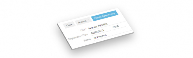 Creating an opportunity ‘in one click’