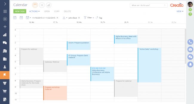 Tasks and calendar