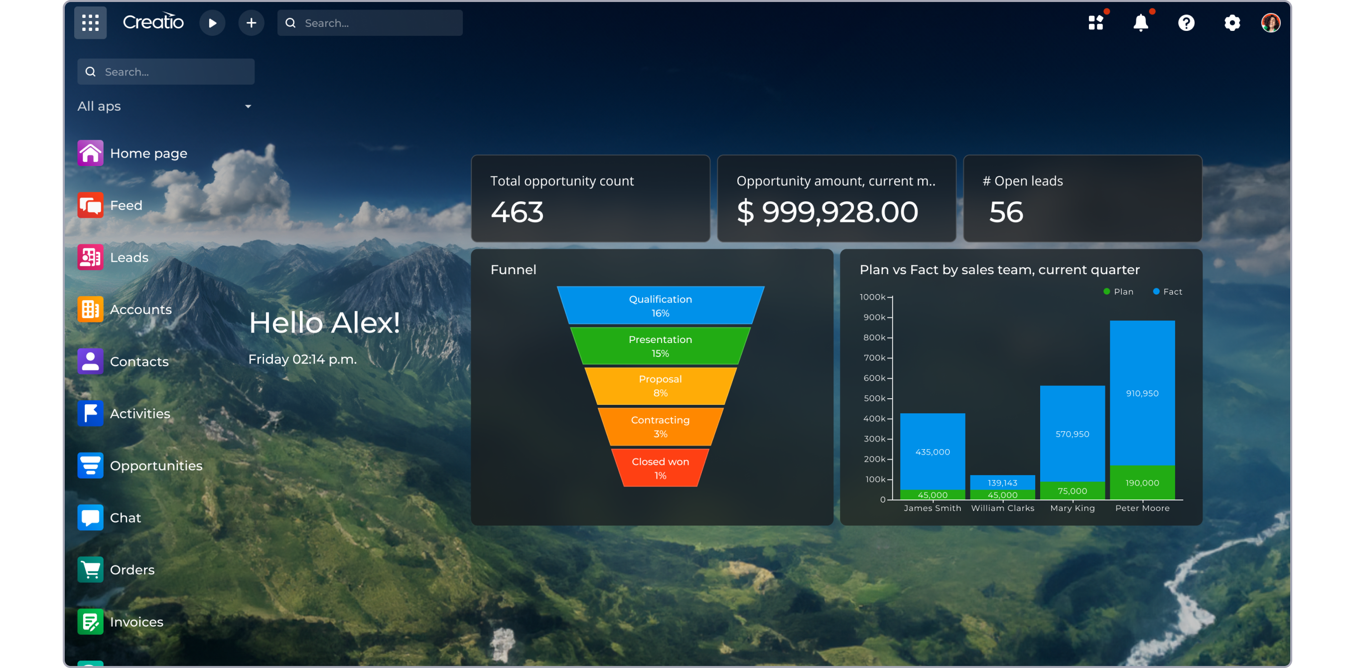 sales crm creatio